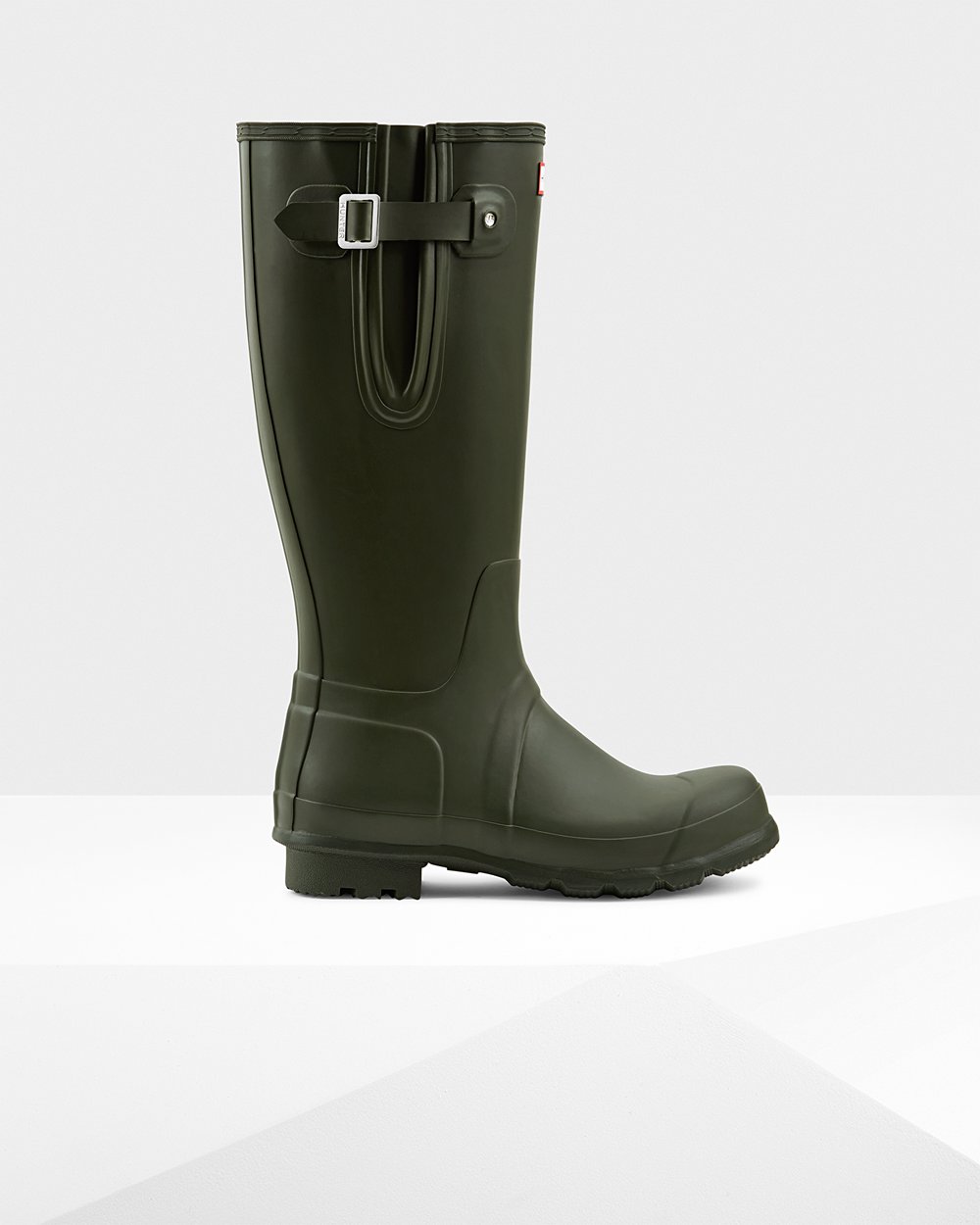 Mens Tall Rain Boots - Hunter Original Side Adjustable (20HIYPORL) - Dark Olive